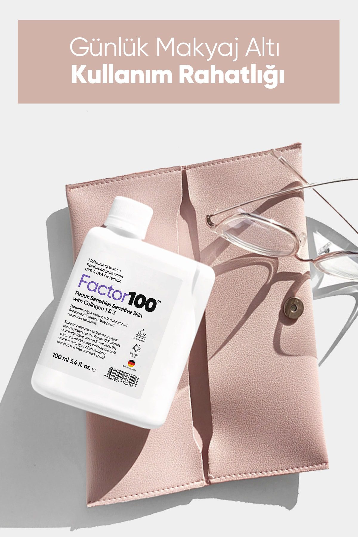 مرطوب کننده ضد لک با محافظ بالا FuaLAB مدل Factor 100 Ultra Spf50