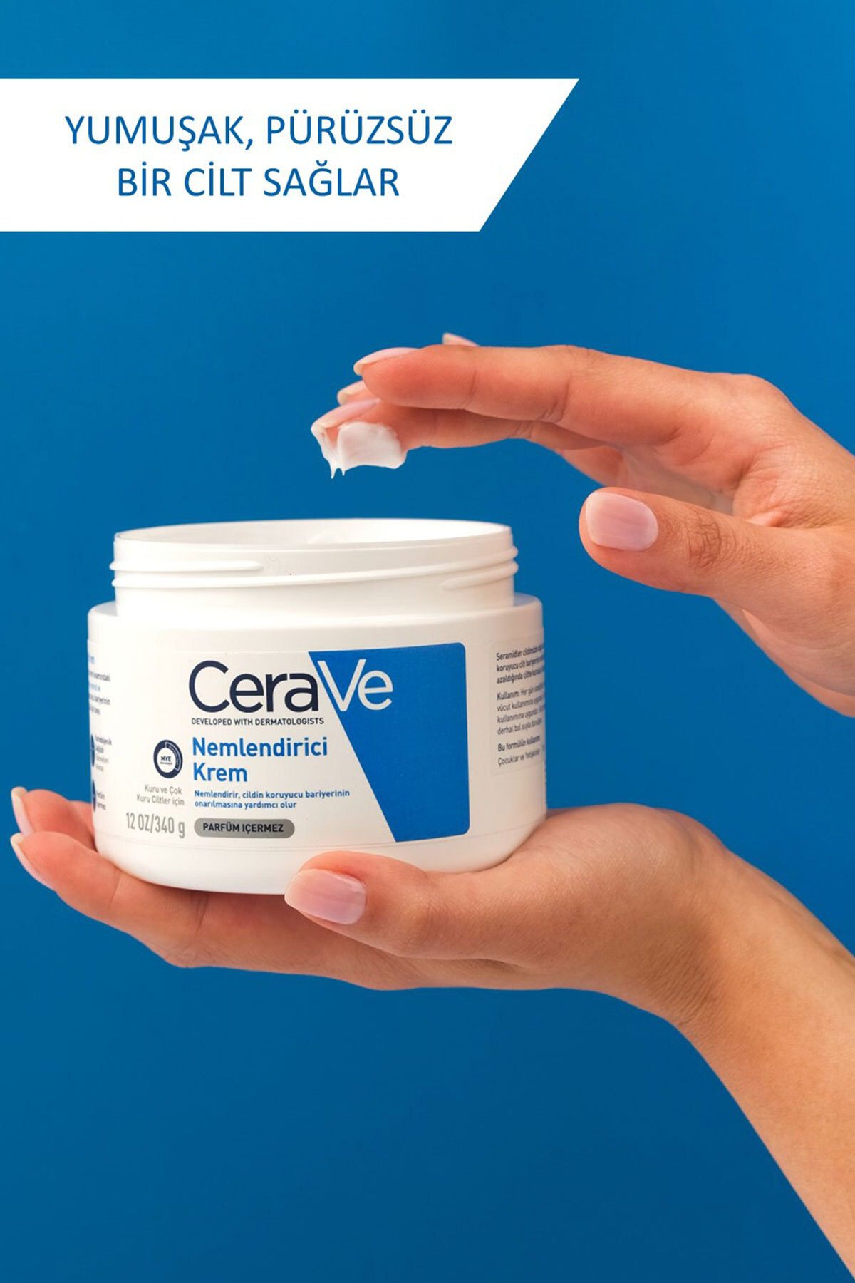 کرم مرطوب کننده CeraVe مخصوص پوست خشک مقدار ۳۴۰ گرم - Image 5