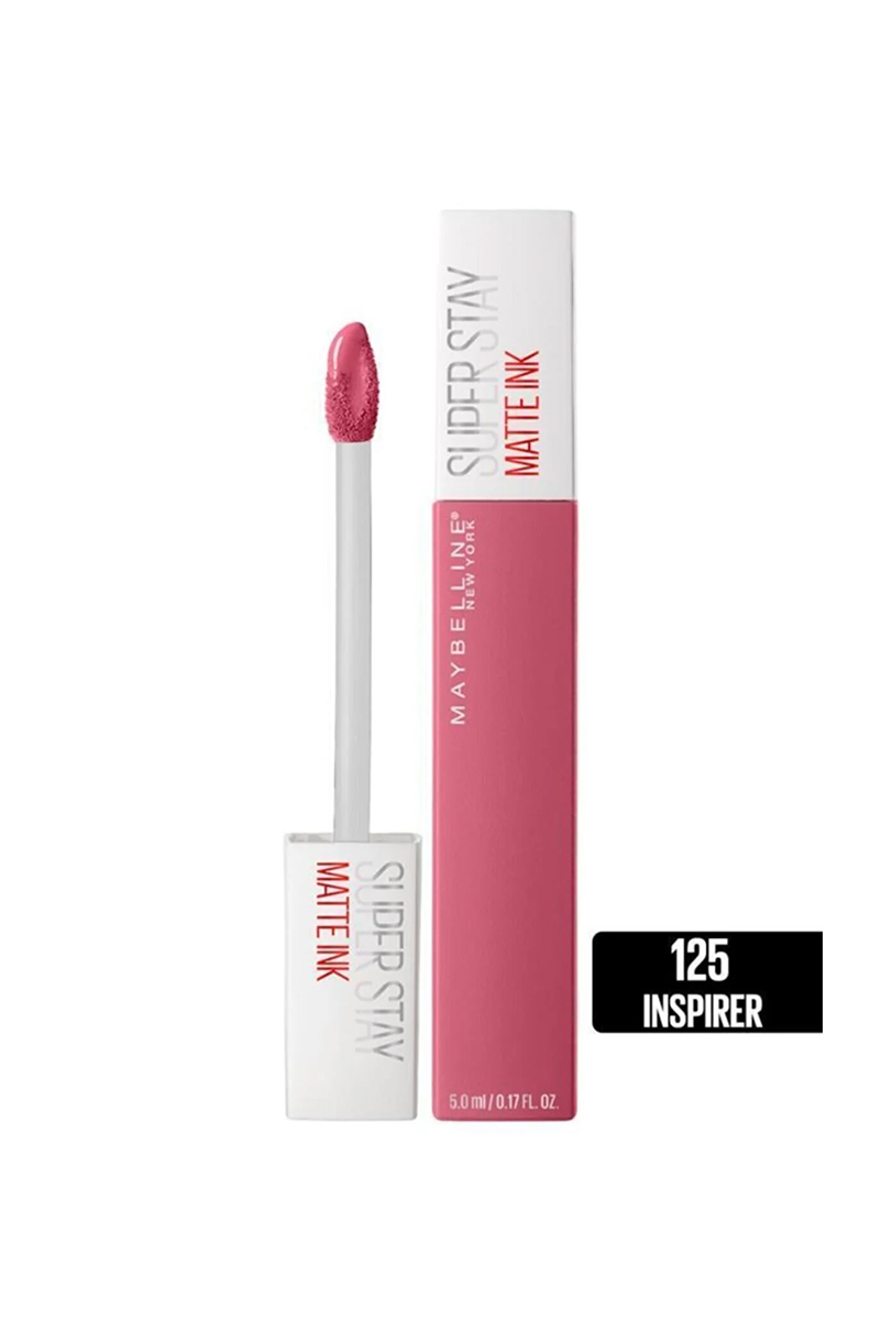 رژ لب مایع مات میبلین مدل Super Stay Matte Ink کد رنگ 125 Inspirer