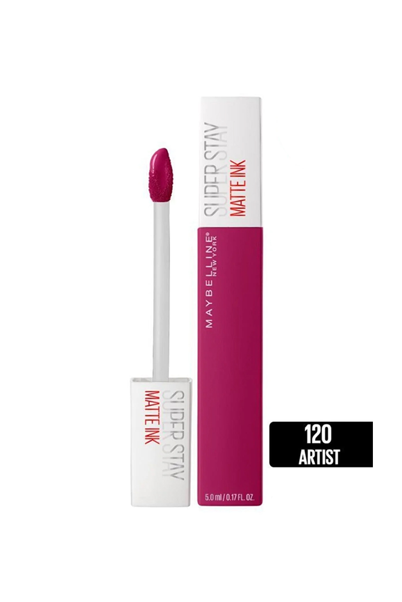 رژ لب مایع مات میبلین مدل Super Stay Matte Ink کد رنگ 120 Artist