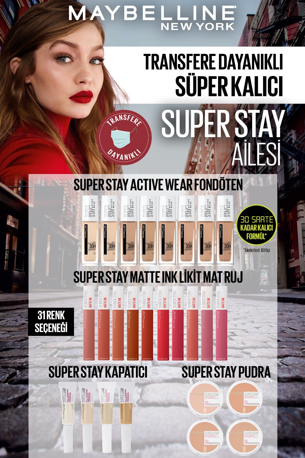رژ لب مایع مات میبلین مدل Super Stay Matte Ink کد رنگ 180 Revolutionary - Image 8