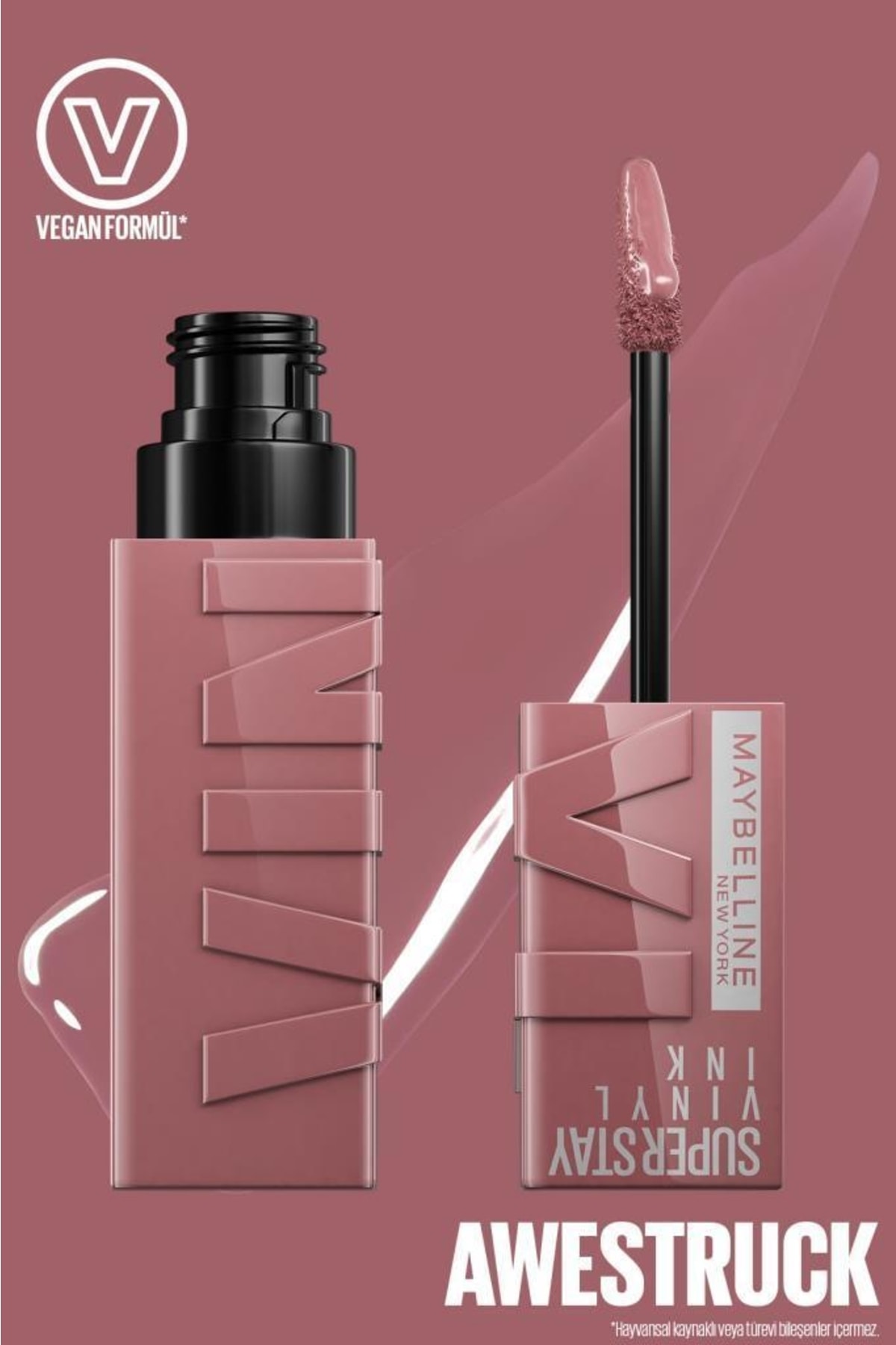 رژ لب مایع میبلین مدل super stay Vinyl Ink کد رنگ 110 Awestruck - Image 3