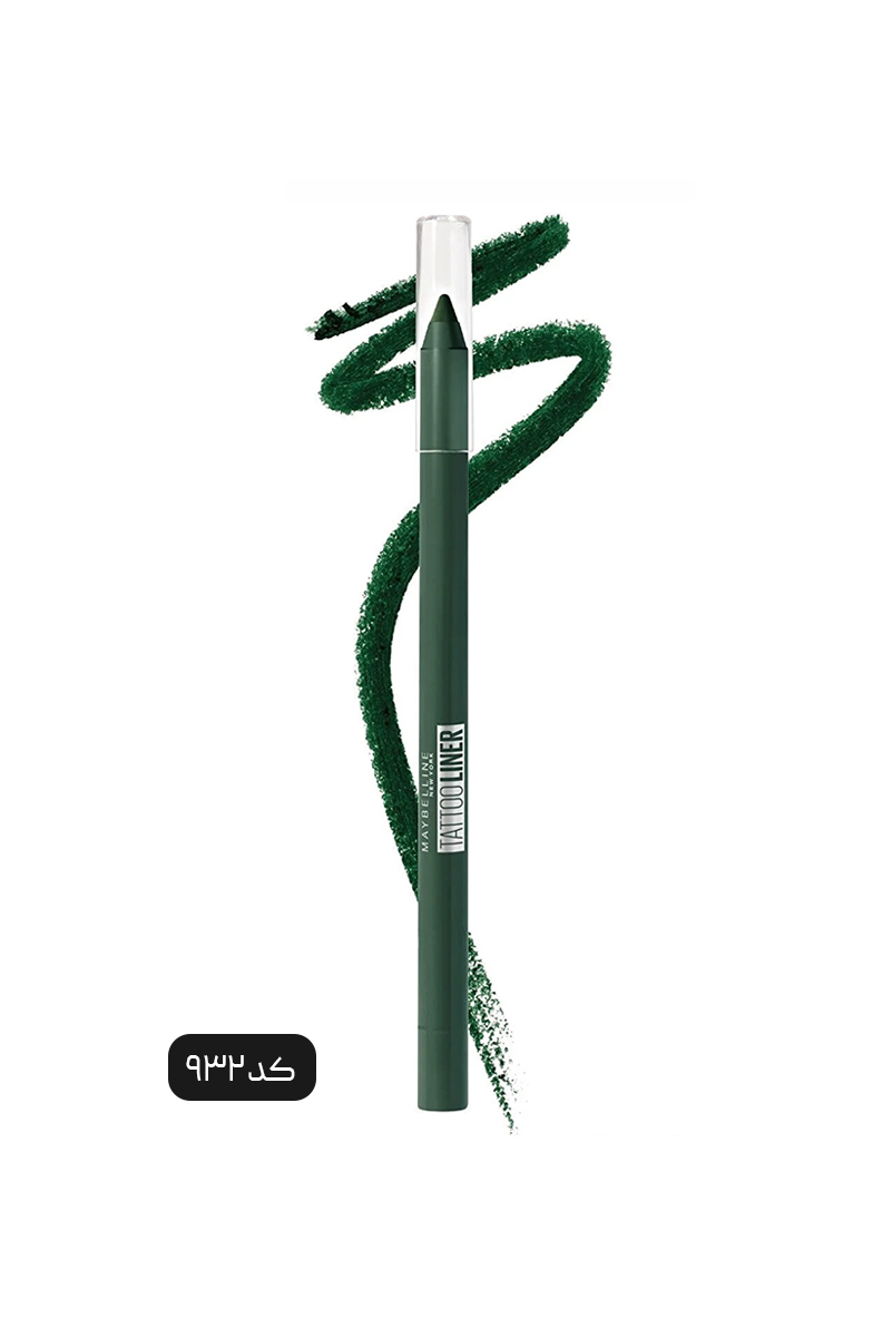 خط چشم مدادی سبز تیره میبلین مدل Tattoo Liner کد 932