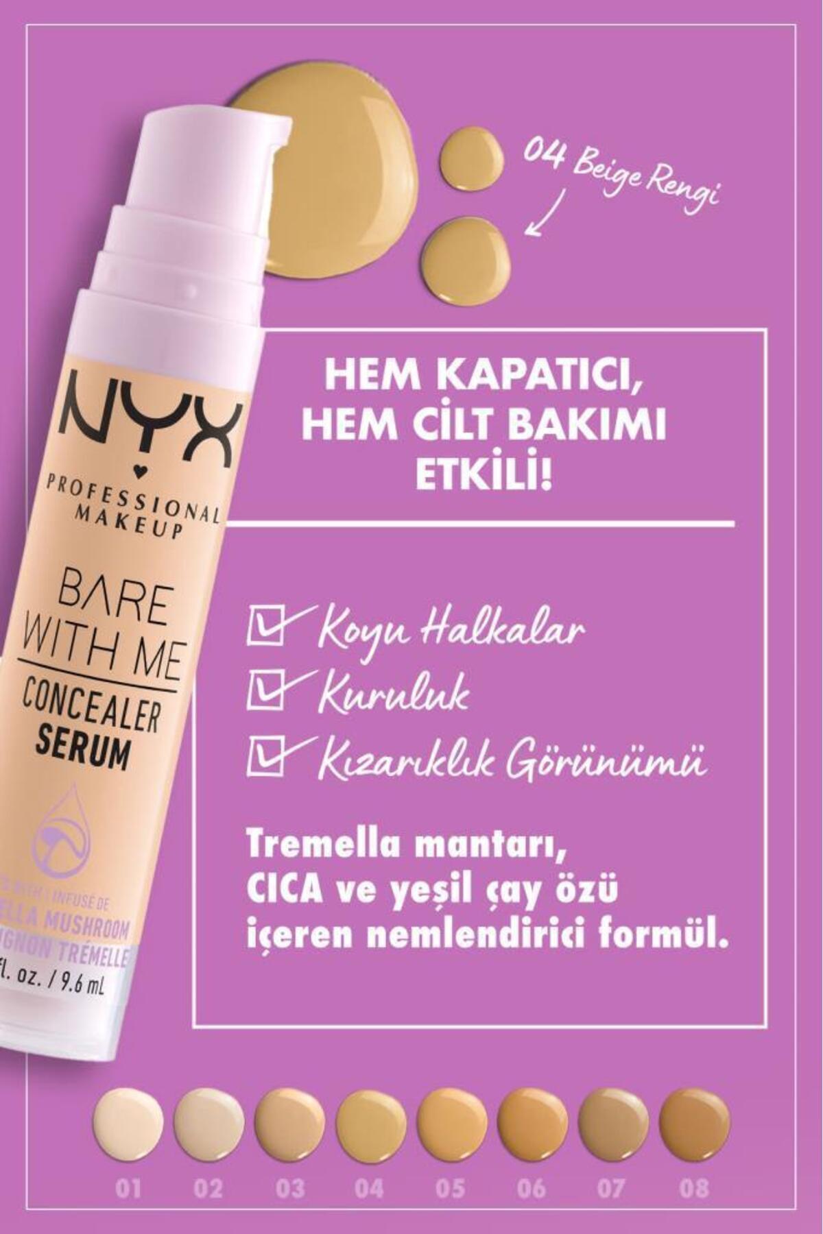 سرم کانسیلر NYX مدل Bare With Me کد 04 Beige - Image 3