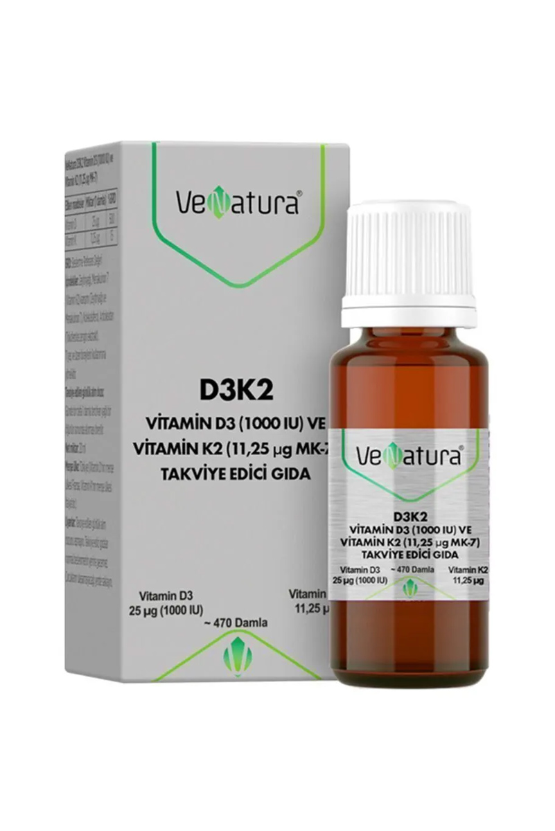 ویتامین D3 K2 مقدار 11.25میلی گرم Venatura - مقدار 20ml