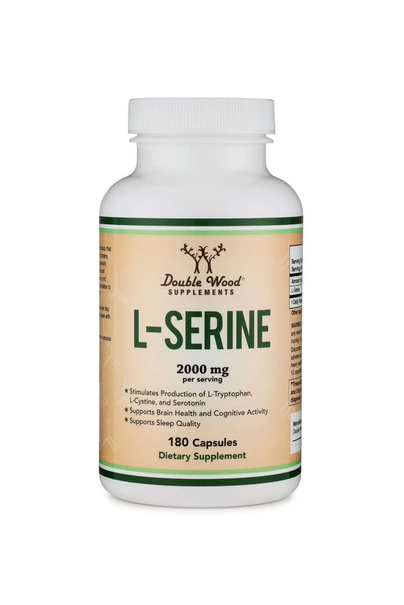 کپسول ال سرین (L-serine) ۲۰۰۰ میلی گرم DOUBLE WOOD -  بسته ۱۸۰ عددی