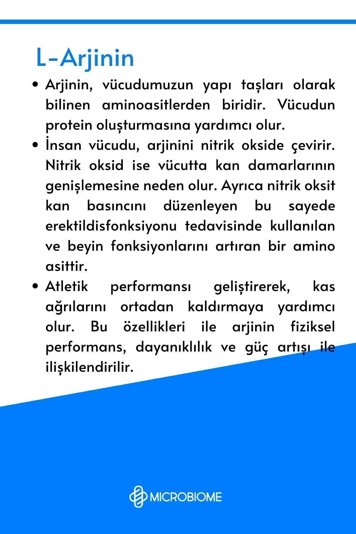 قرص آرژینین ۱۰۰۰ میل گرم Microbiome - بسته ۶۰ عددی - Image 3