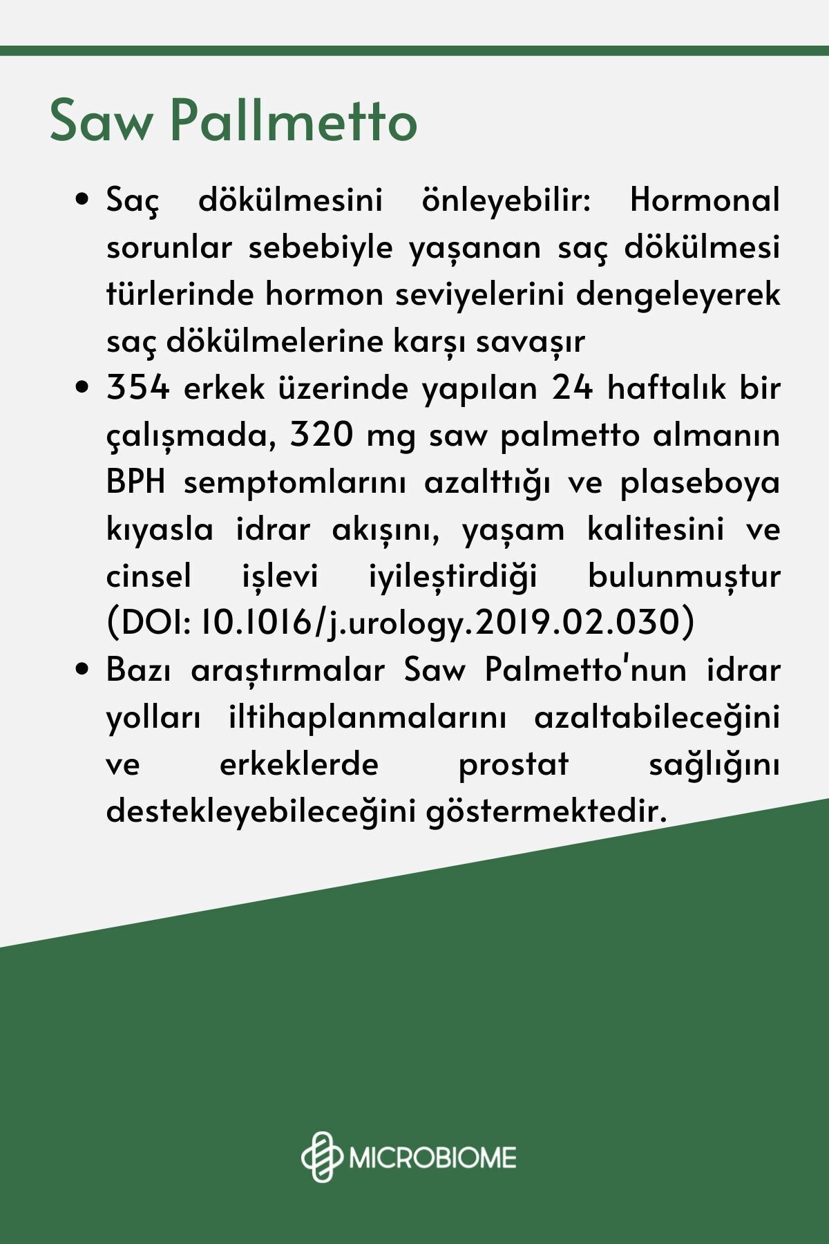 قرص Saw Palmetto برند Microbiome - بسته ۳۰ عددی - Image 4