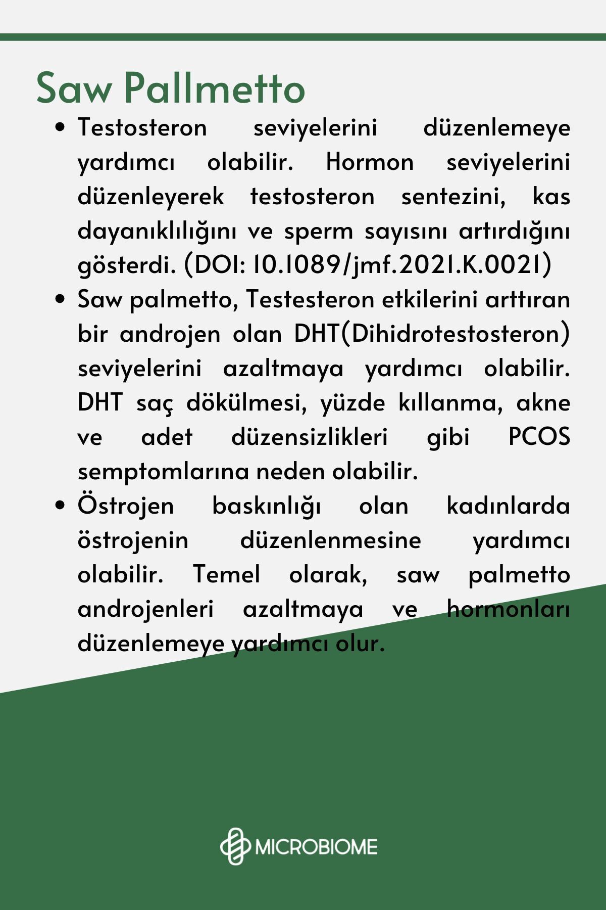 قرص Saw Palmetto برند Microbiome - بسته ۳۰ عددی - Image 5