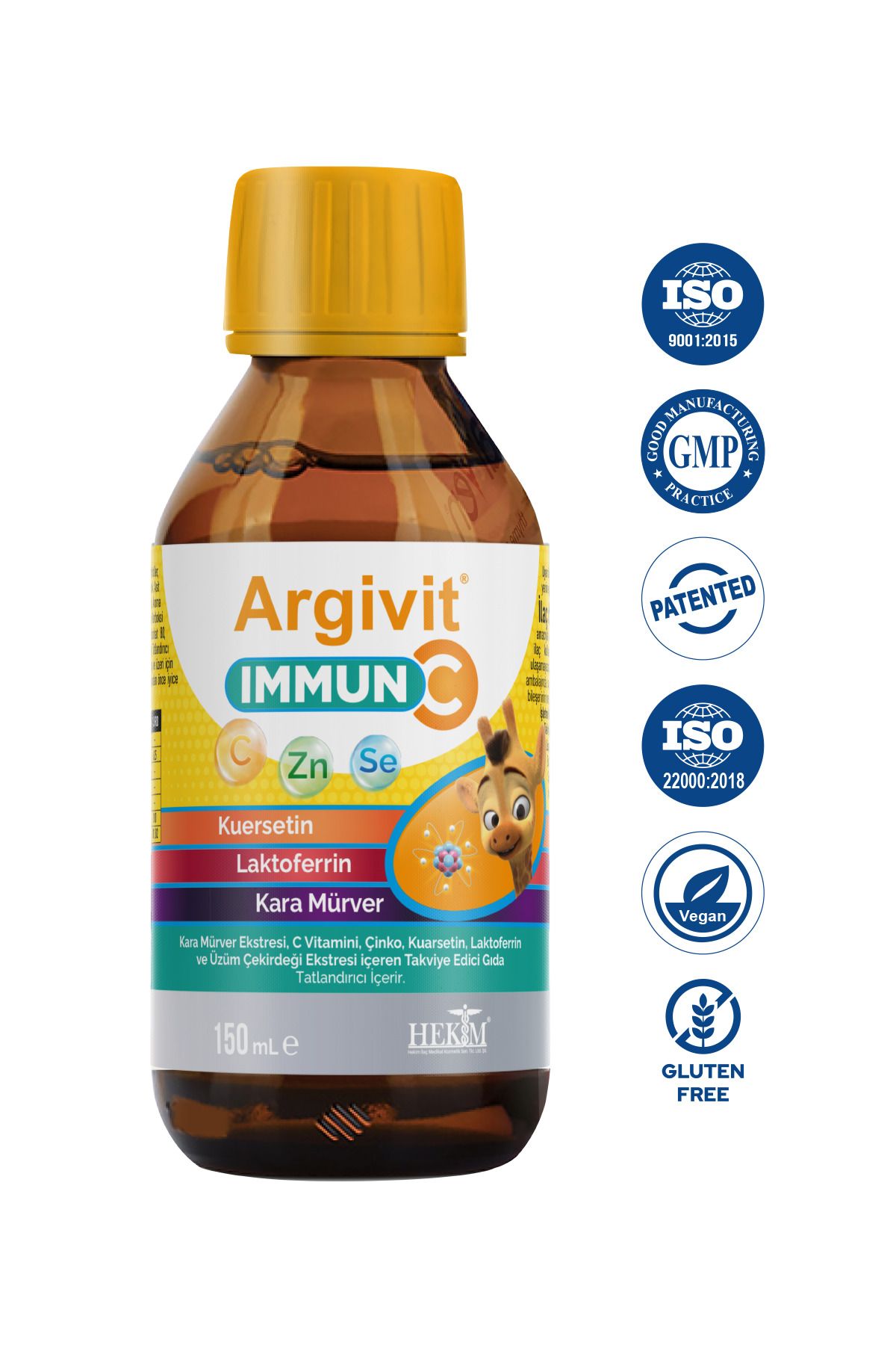 شربت تقویت سیستم ایمنی Argivit Immun C مناسب ۱۱ سال به بالا
