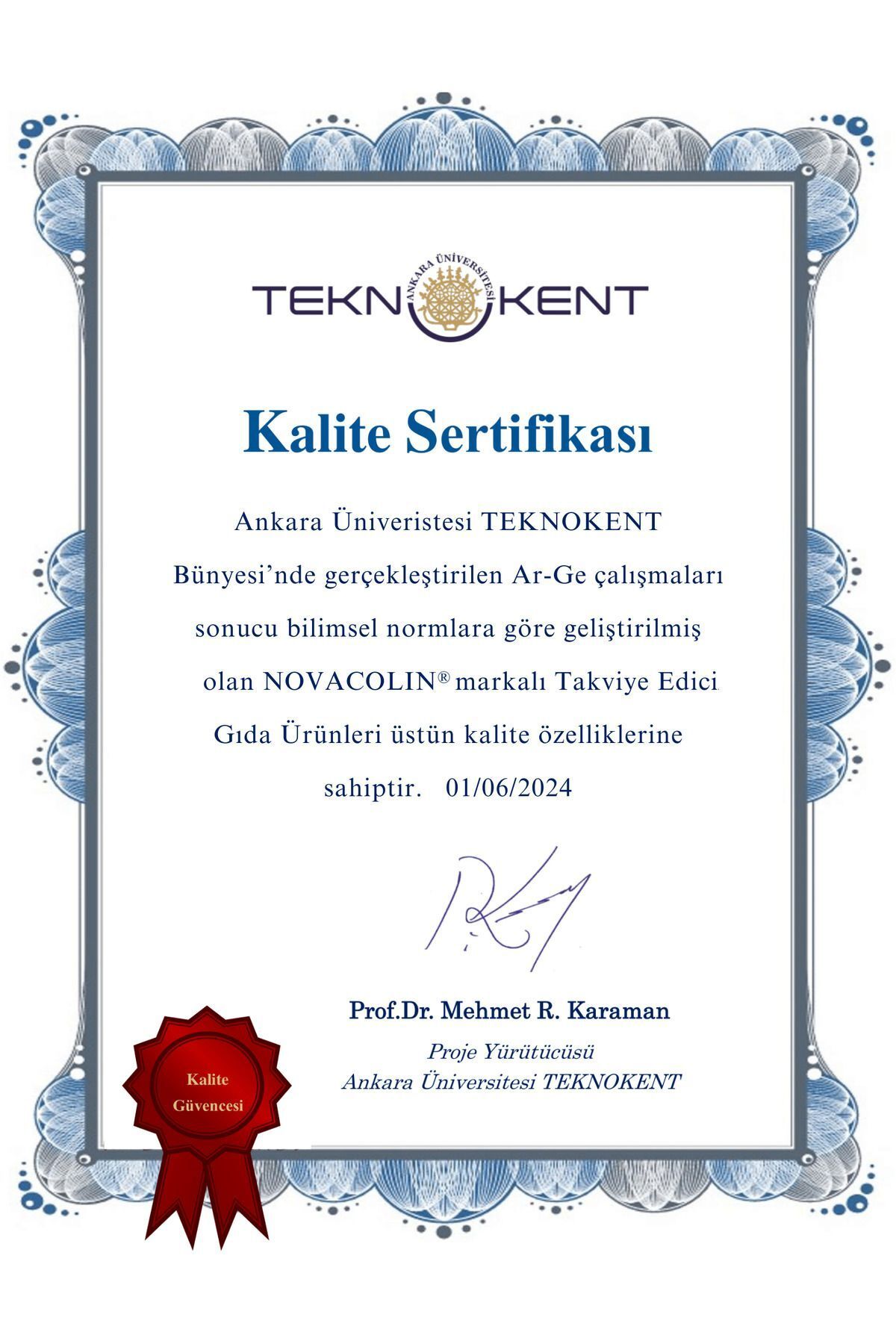 کپسول گیاهی منیزیم ال ترئونات NOVACOLIN - بسته ۹۰ عددی