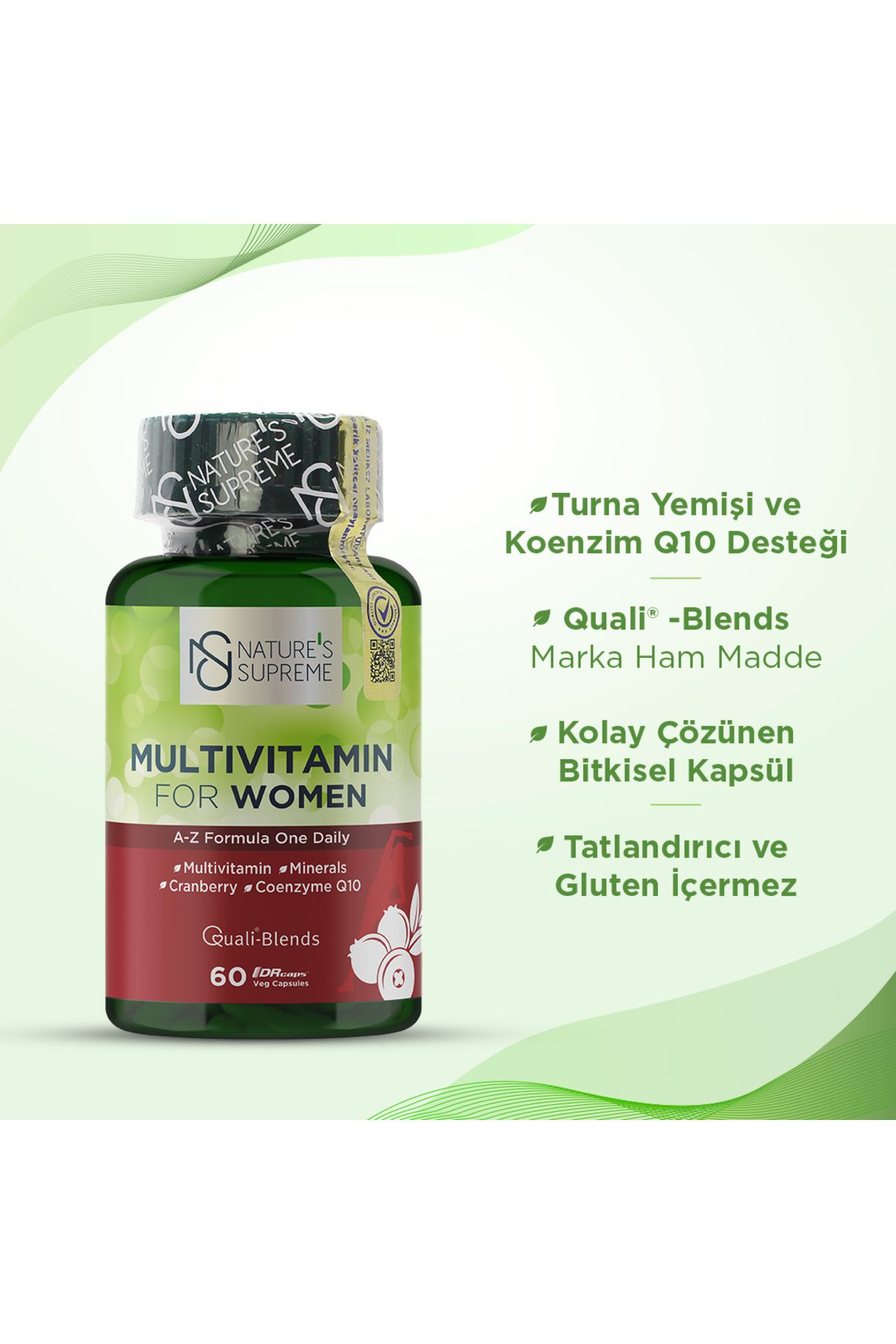 کپسول مولتی ویتامین زنانه Natures Supreme - بسته ۶۰ عددی