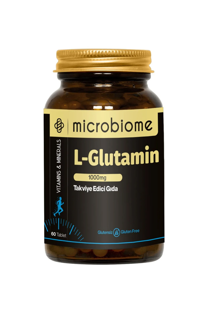قرص ال گلوتامین ۱۰۰۰ میلی گرم  Microbiome - بسته ۶۰ عددی
