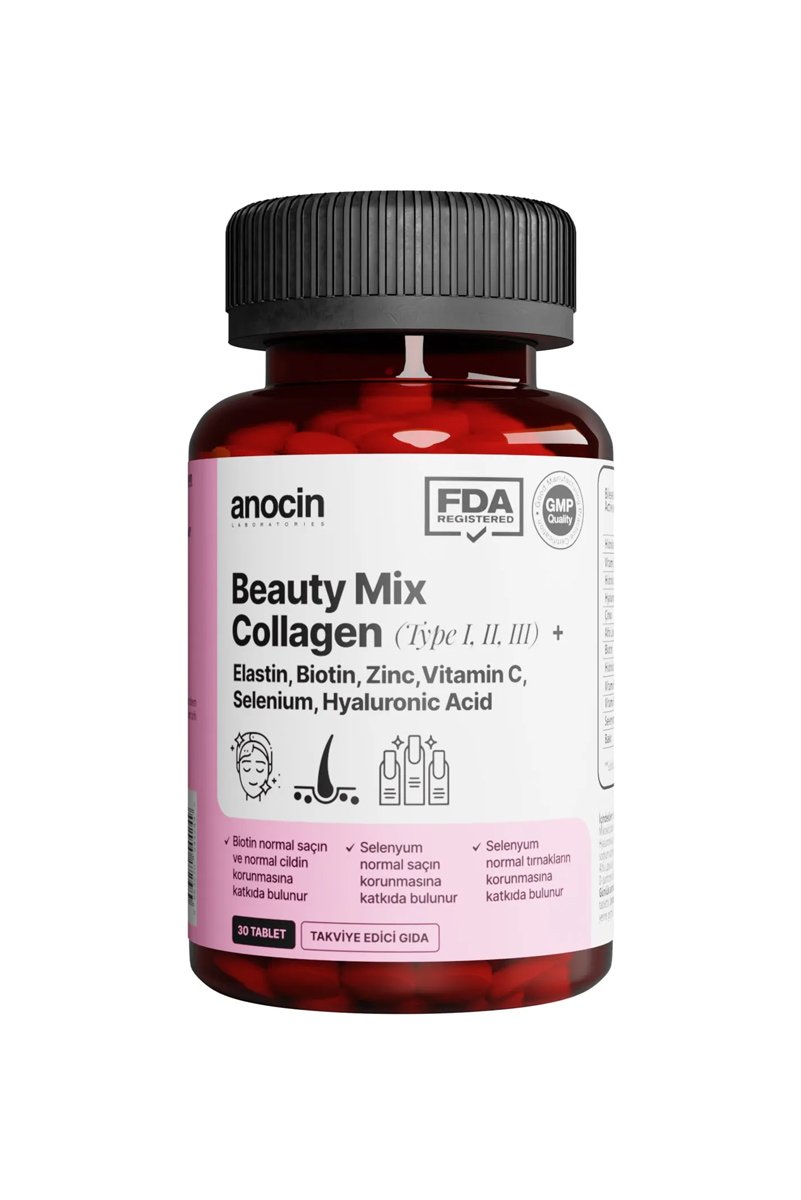 قرص بیوتی میکس کلاژن anocin  - بسته ۳۰ عددی