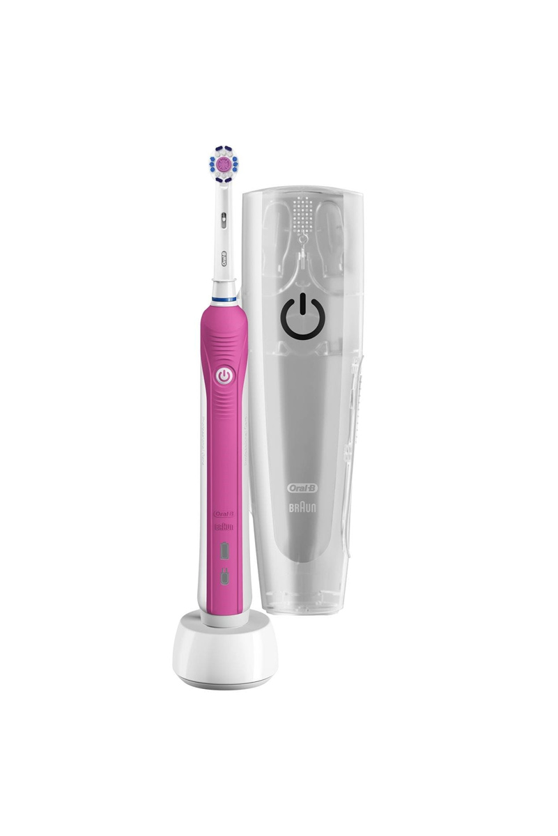 مسواک برقی Oral-B مدل Pro 750 رنگ سفید صورتی