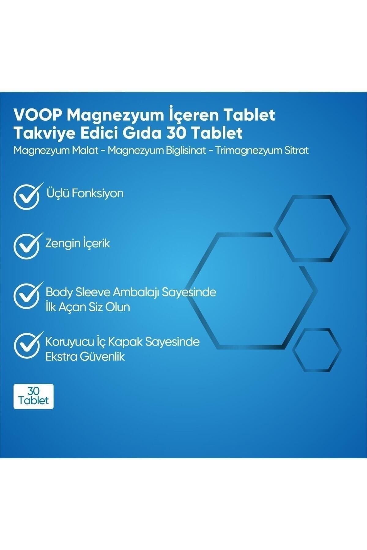 منیزیم مالات سیترات و بیس گلیسینات VOOP - بسته ۳۰ عددی - Image 3