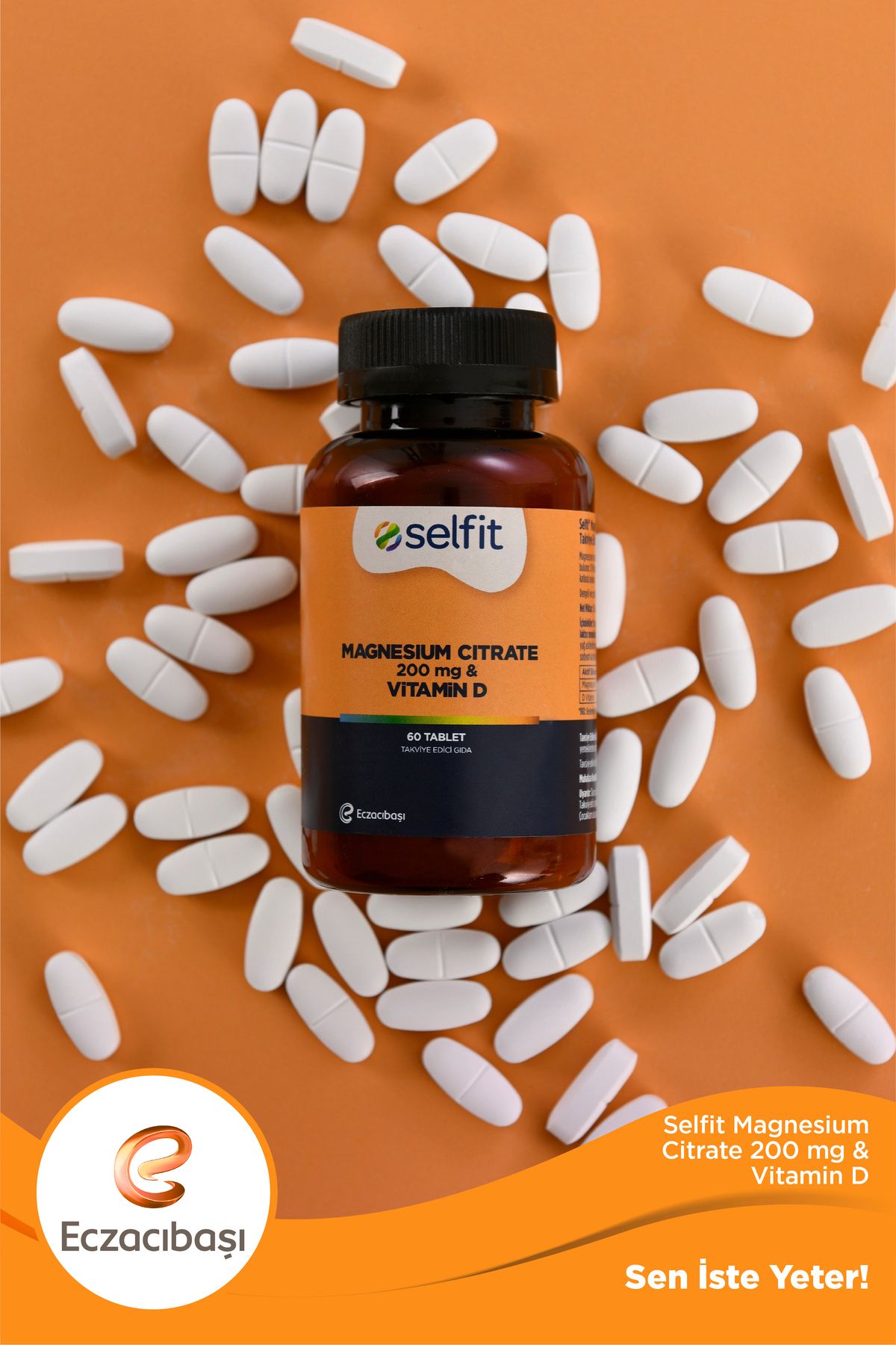 قرص منیزیم سیترات و ویتامین D برند Selfit - بسته ۶۰ عددی - Image 5