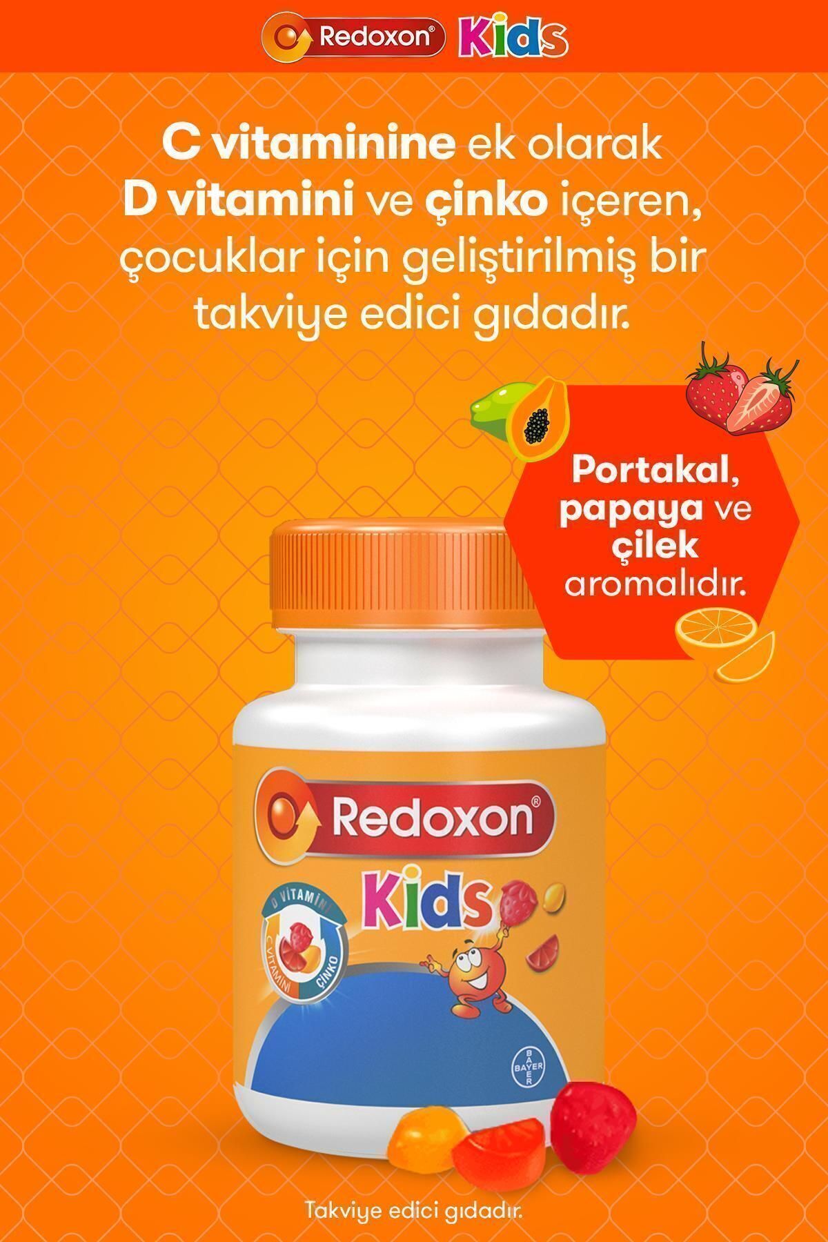 مکمل جویدنی ویتامین C D و زینک Redoxon مناسب کودکان