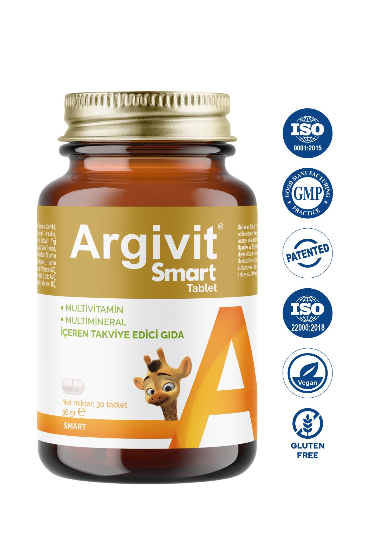 قرص مولتی ویتامین Argivit مدل Smart مناسب کودکان ۱۱ سال به بالا