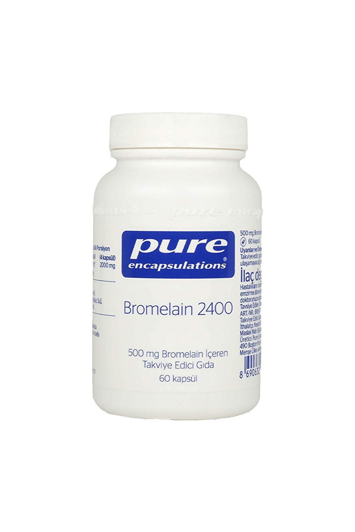 کپسول بروملین ۵۰۰ میلی گرم  Pure Encapsulations بسته ۶۰ عددی