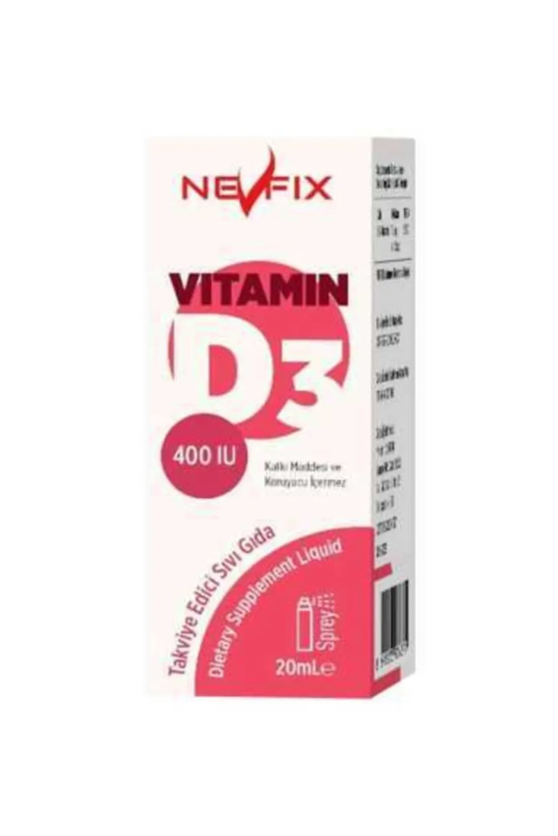 اسپری ویتامین D3 400 Iu برند Nevfix - مقدار 20 میلی
