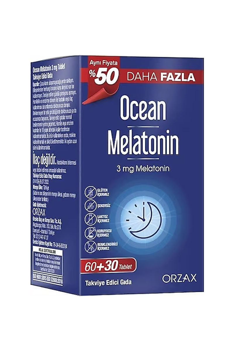 قرص ملاتونین ۳ میلی گرم Ocean - بسته ۹۰ عددی