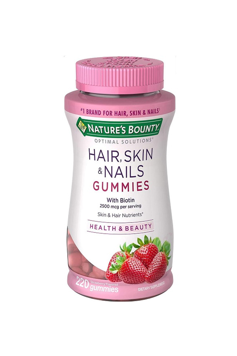 پاستیل تقویت کننده مو، پوست و ناخن nature's Bounty - بسته 220 عددی