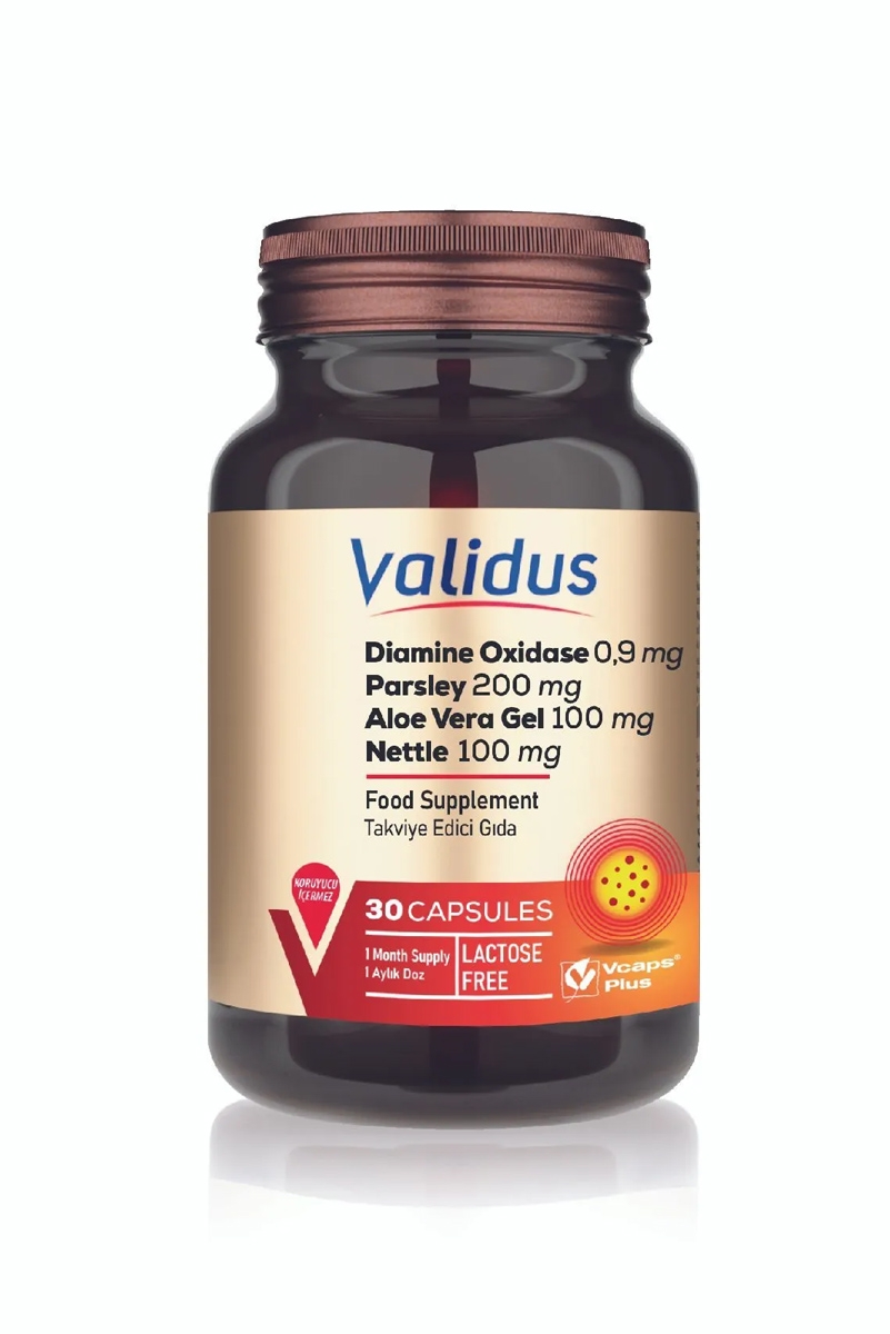 کپسول دیامین اکسیداز برند Validus - بسته ۳۰ عددی