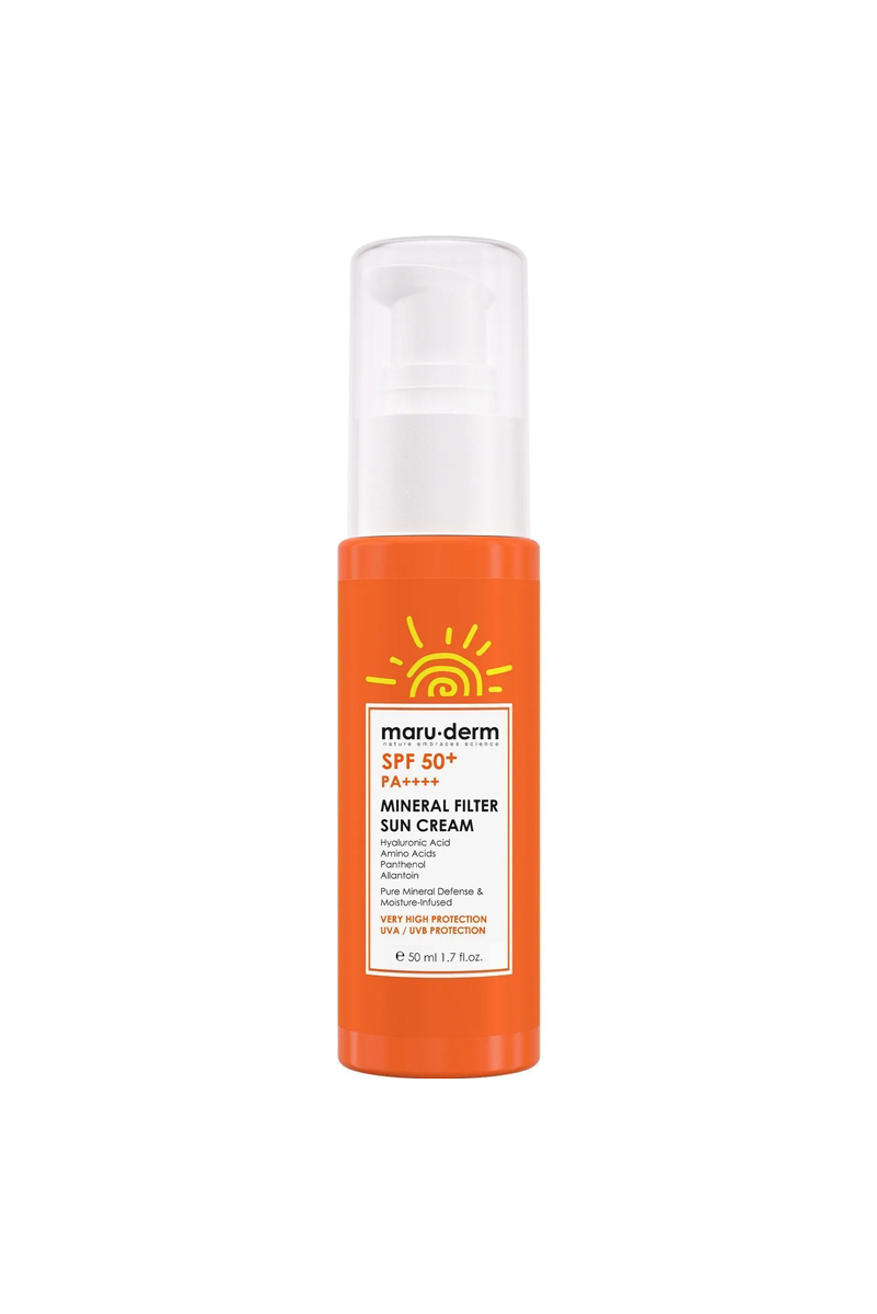 کرم ضد آفتاب  بی رنگ SPF +50 مارودرم حجم 50 ml