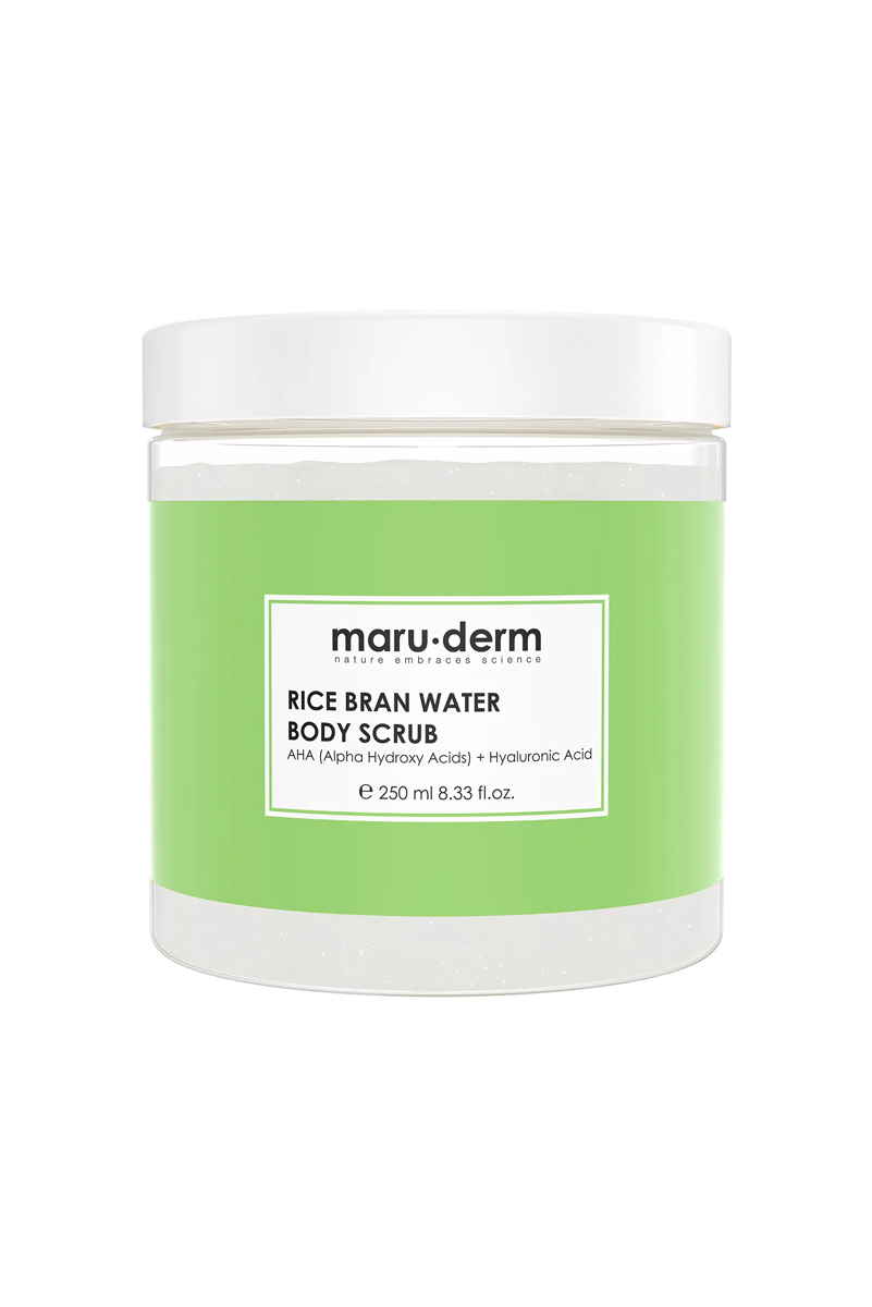 اسکراب بدن آب برنج حاوی هیالورونیک اسید مارودرم حجم 250 ml