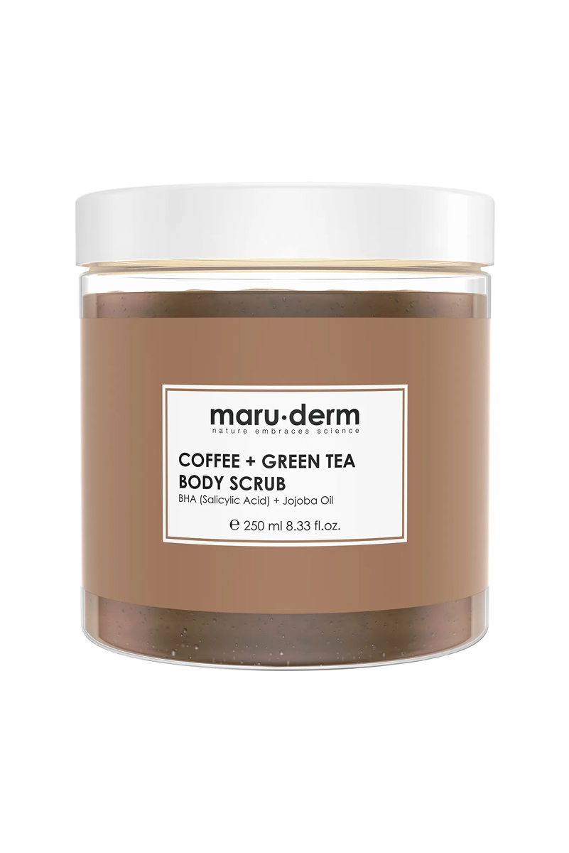 اسکراب بدن قهوه،چای سبز و جوجوبا مارودرم حجم 250 ml