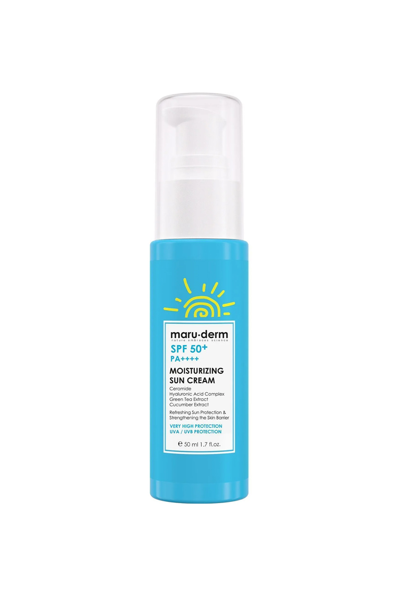 کرم ضد آفتاب مرطوب کننده SPF +50 مارودرم حجم 50 ml