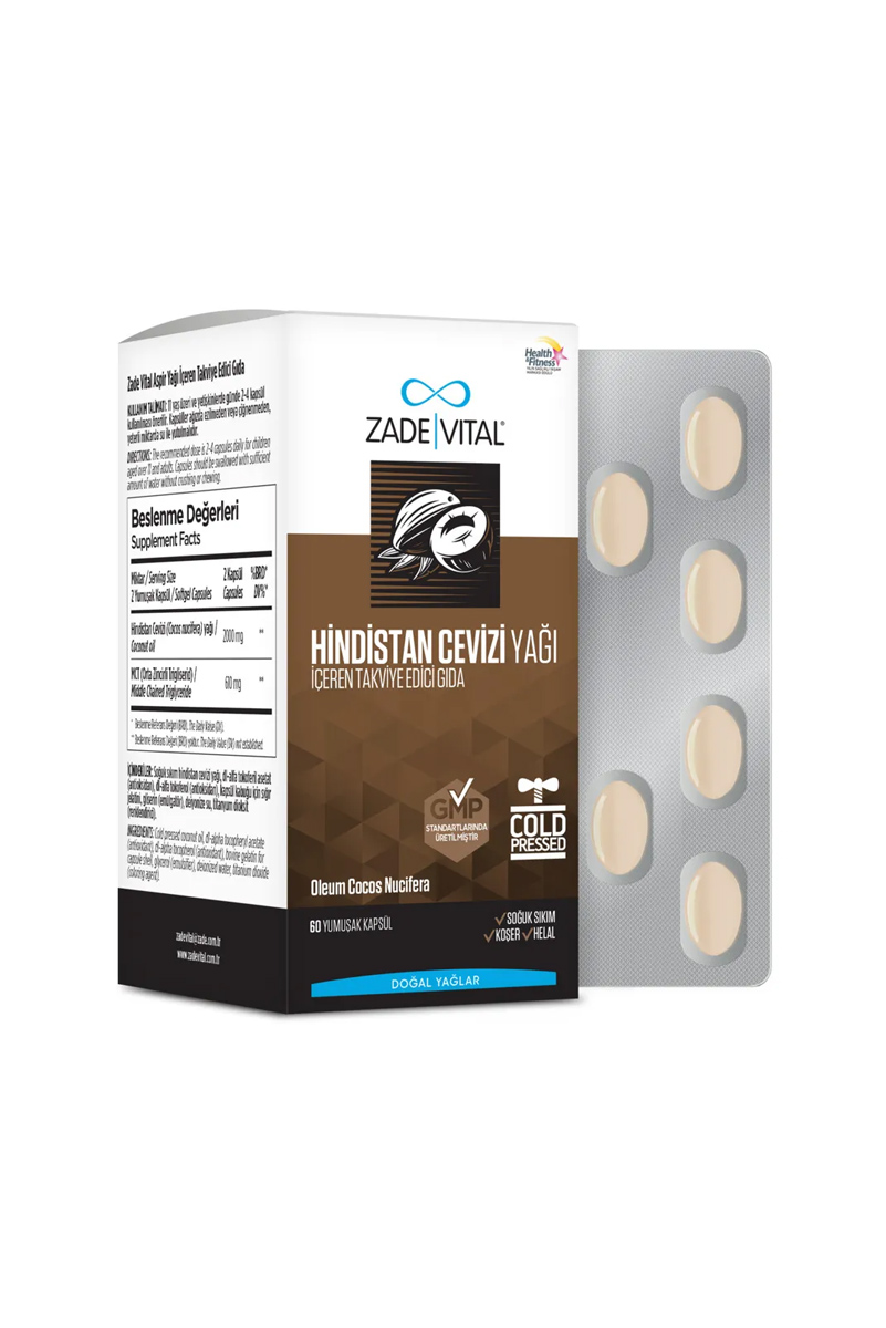 کپسول روغن نارگیل Zade Vital - بسته 60 عددی
