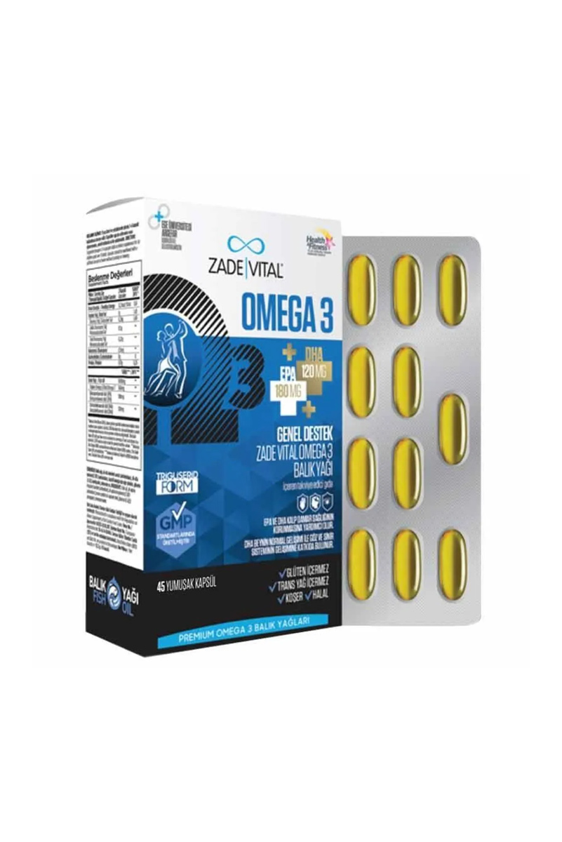 کپسول امگا3 برند Zade Vital - بسته 45 عددی