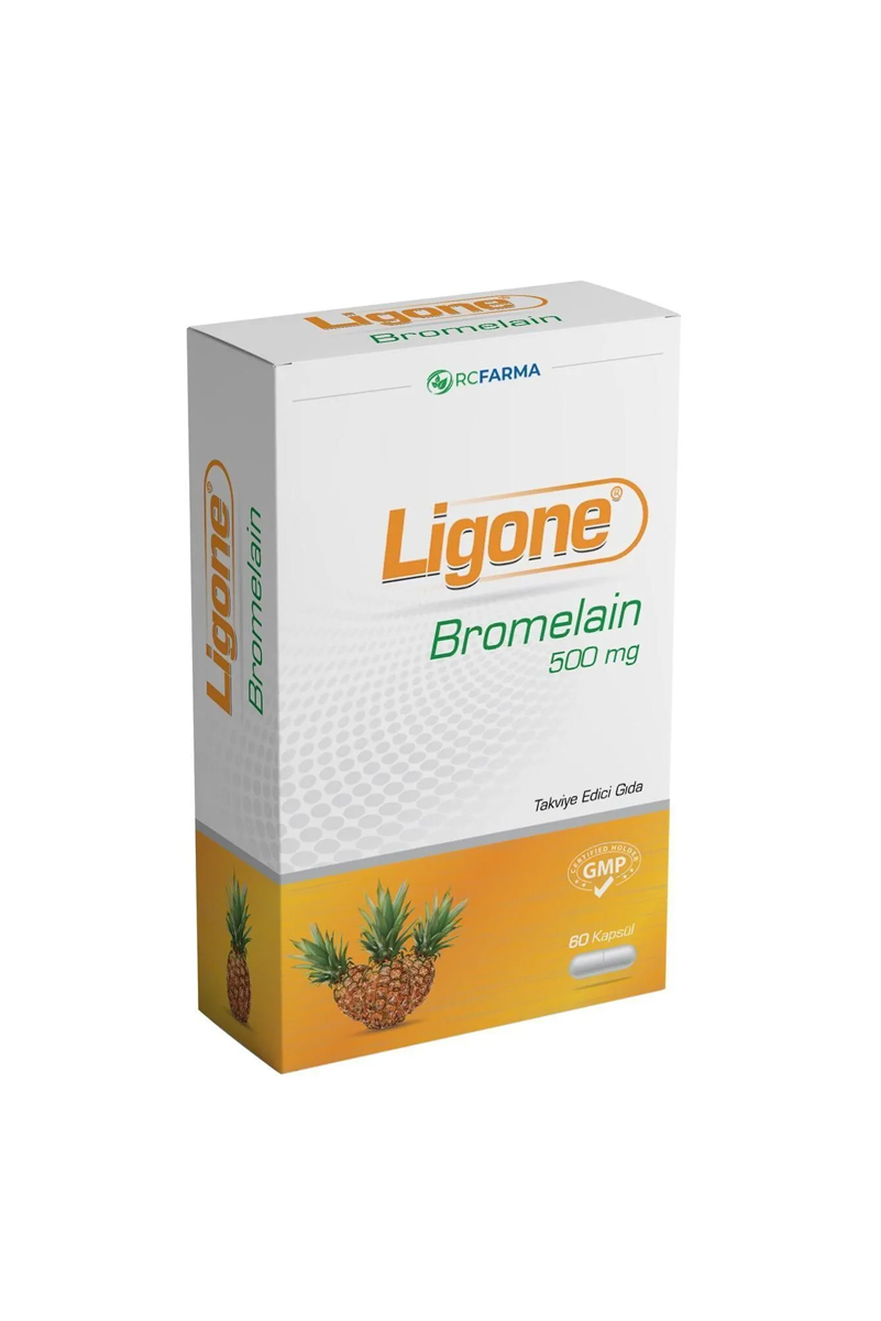 کپسول بروملین  Ligone مقدار 500 Mg – بسته 60 عددی