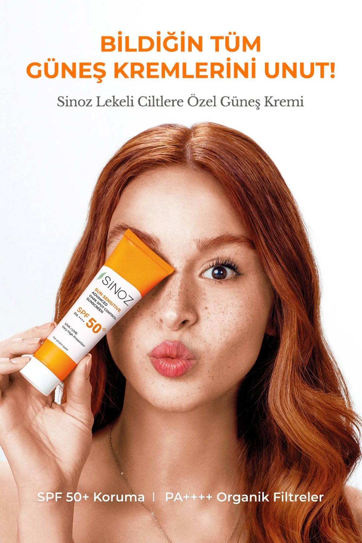 کرم ضد آفتاب SPF +50 Sinoz حاوی نیاسینامید حجم 50 ml