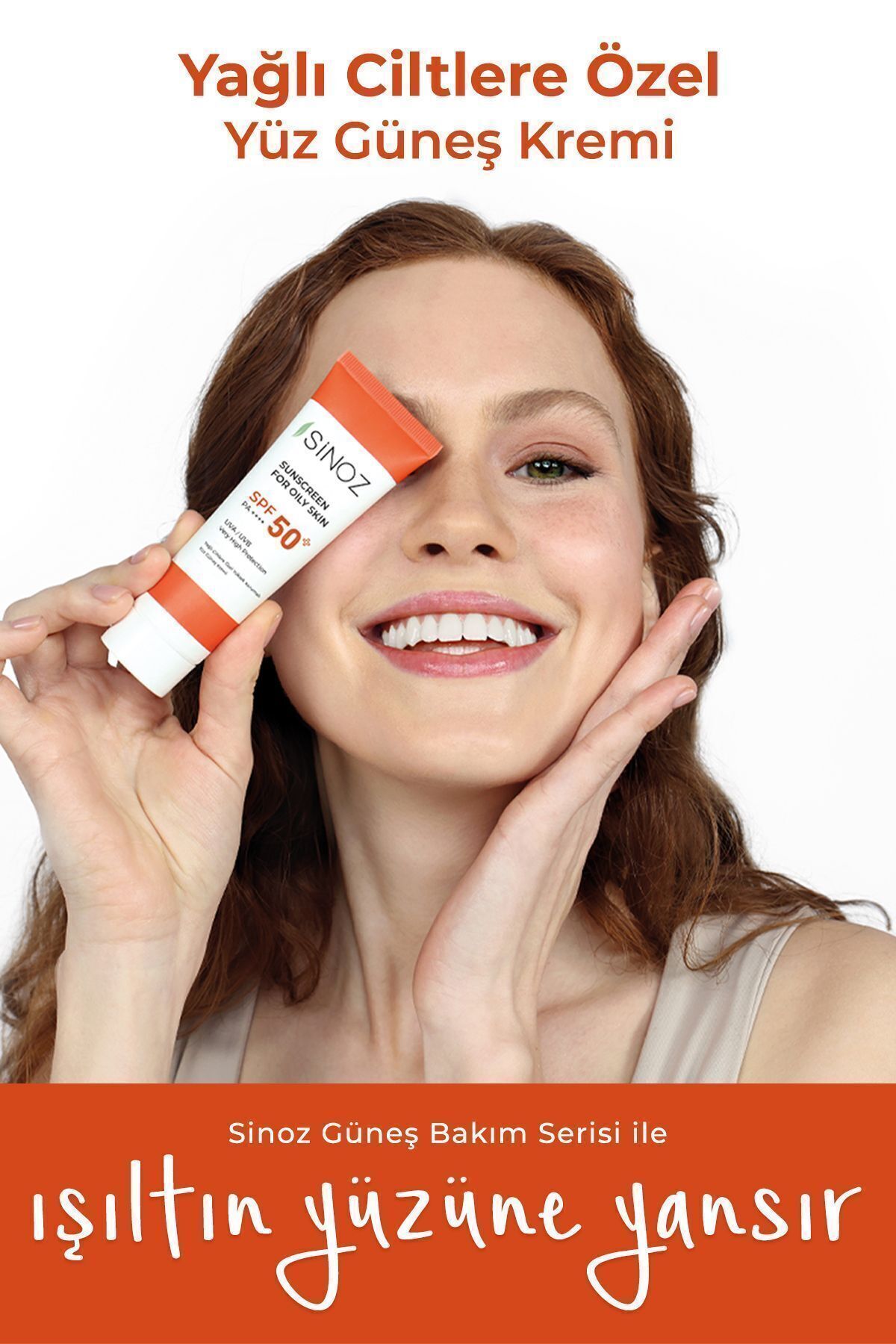 کرم ضد آفتاب بی رنگ SPF +50 برند Sinoz مناسب پوست چرب مختلط