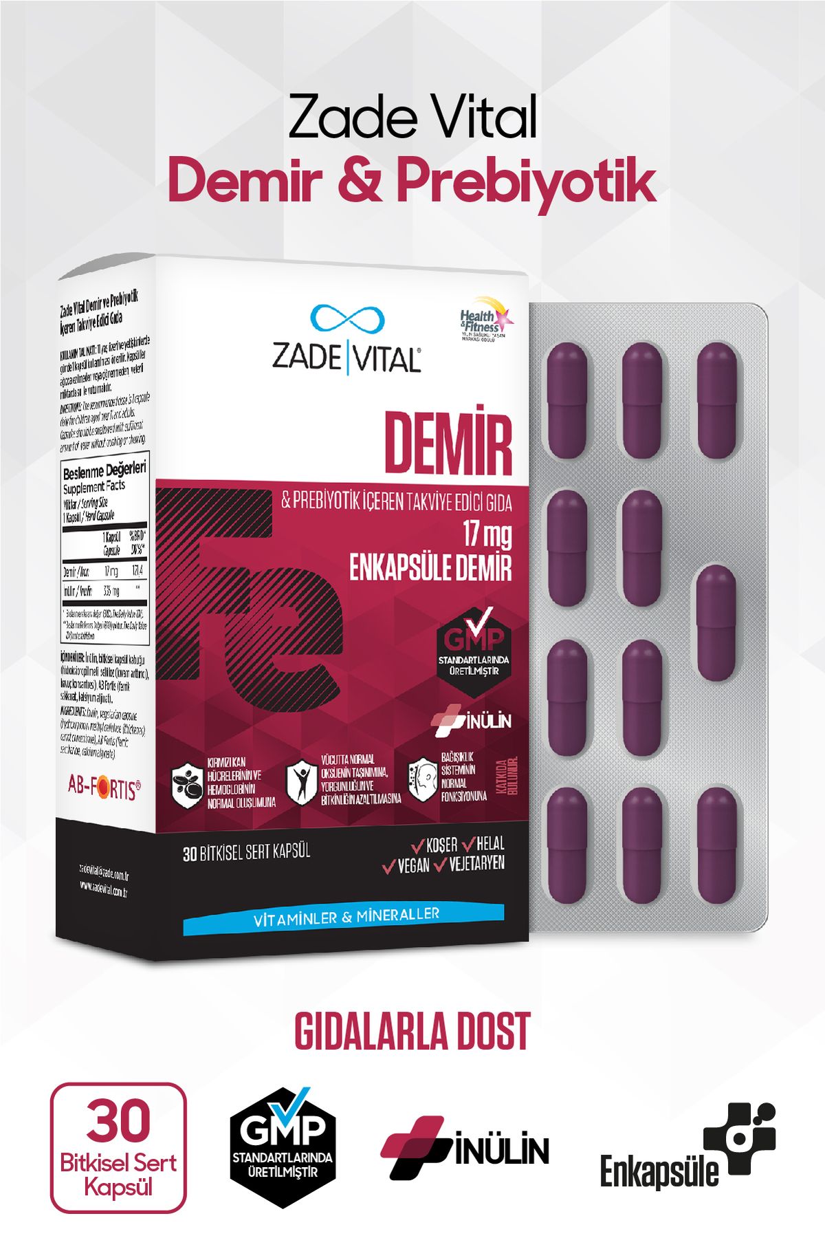 کپسول آهن Zade Vital - بسته 30 عددی - Image 3