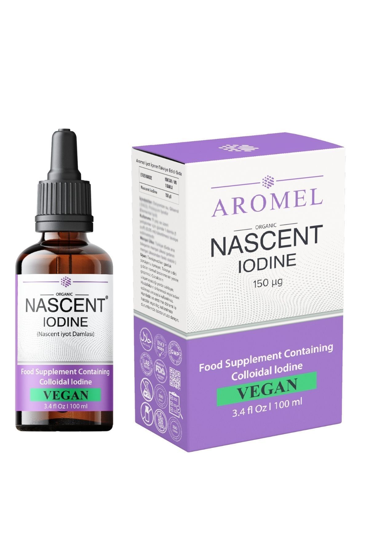 قطره ید طبیعی کلوئیدی Aromel - مقدار 100 ml