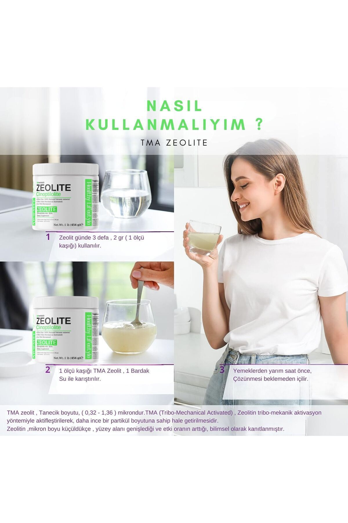 پودر زئولیت فعال میکرونیزه Aromel - مقدار 454 gr - Image 3