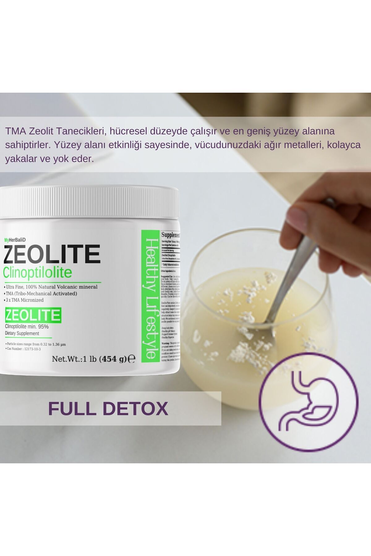 پودر زئولیت فعال میکرونیزه Aromel - مقدار 454 gr - Image 4