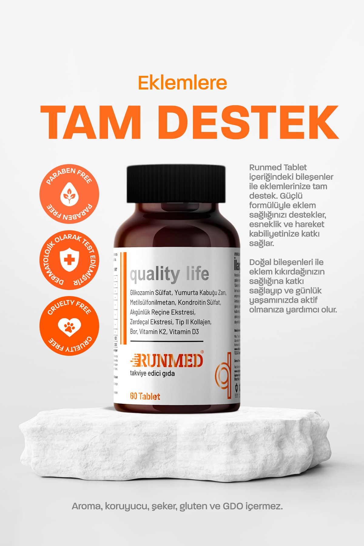 قرص گلوگوزامین کندروتین و ویتامین Quality Life  K2 D3