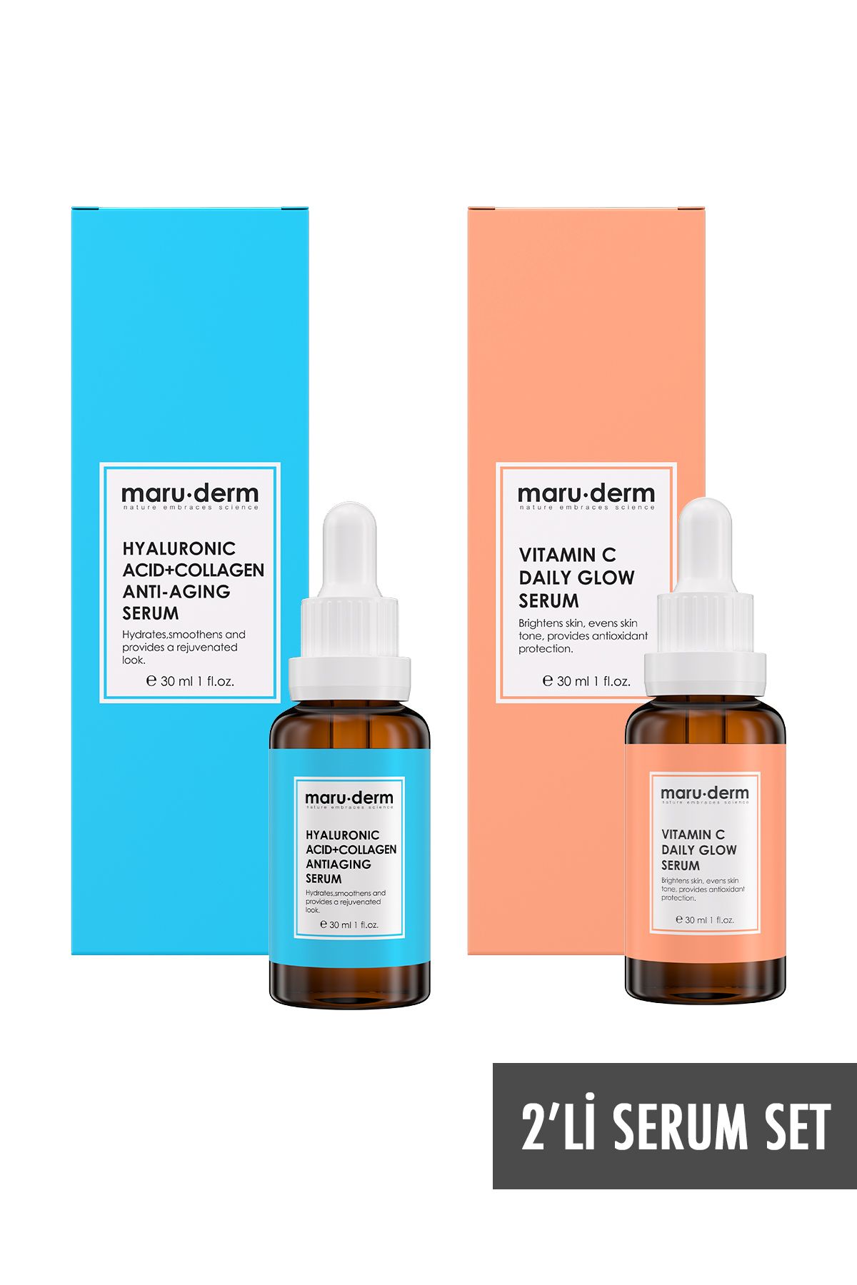 ست سرم ویتامین C و سرم کلاژن مارودرم حجم 30 ml