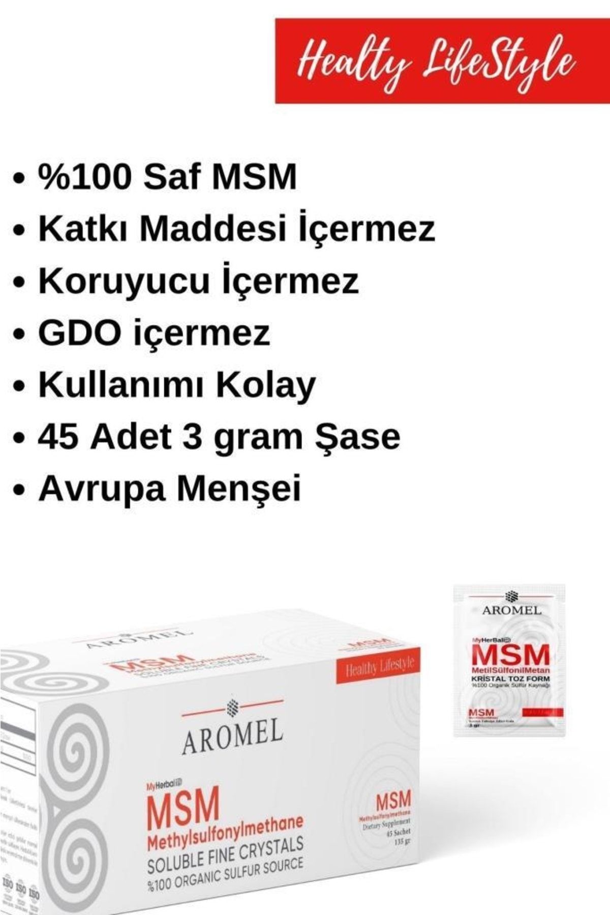 پودر متیل سولفونیل متان ساشه ای  Aromel - بسته 45 عددی