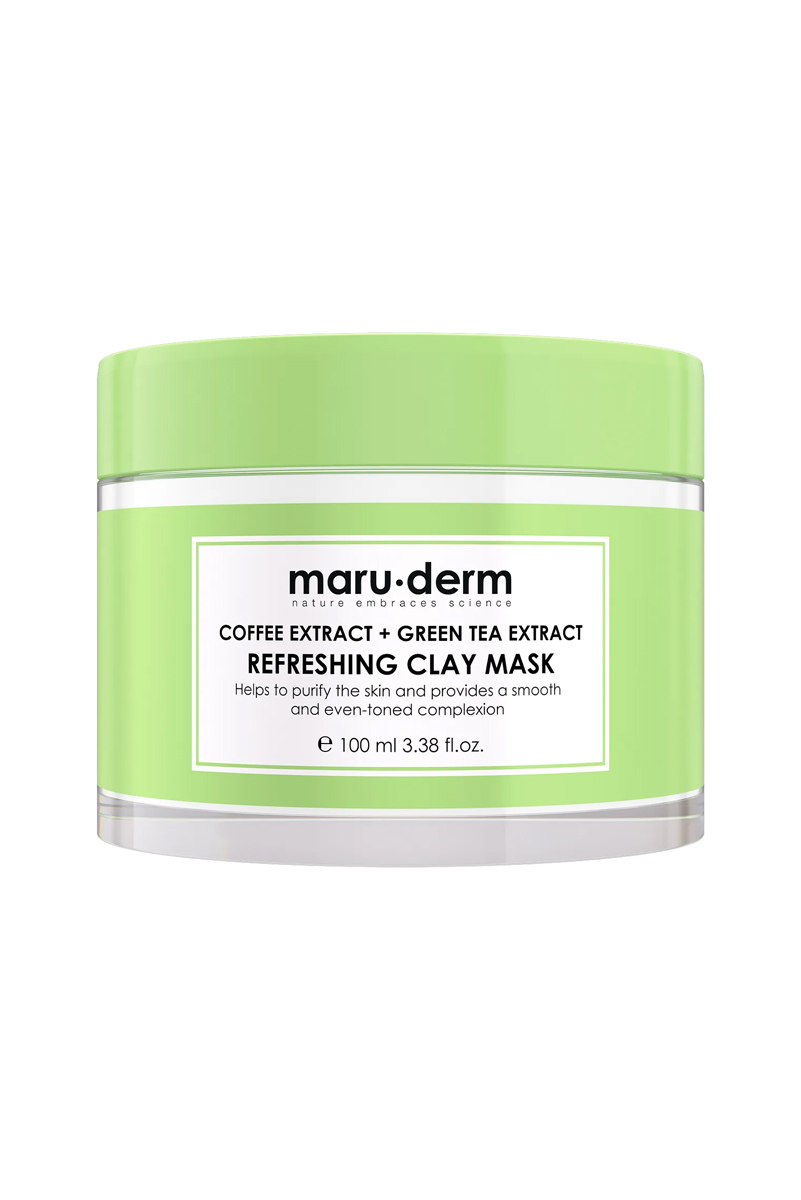 ماسک خاک رس قهوه و چای سبز مارودرم 100ml