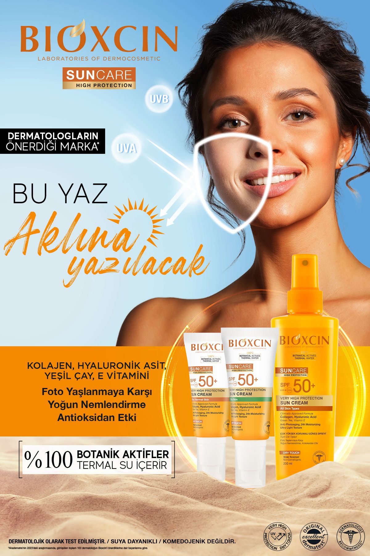 اسپری ضد آفتاب Spf +50  بیوکسین حجم 200 ml
