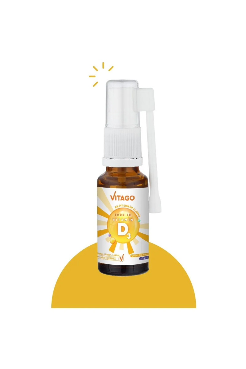 اسپری ویتامین D مقدار 1000 Iu برند Vitago- حجم 20 ml