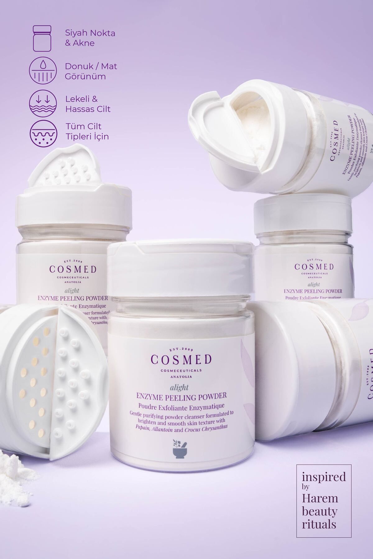 پودر لایه بردار و روشن کننده COSMED حجم 75 gr
