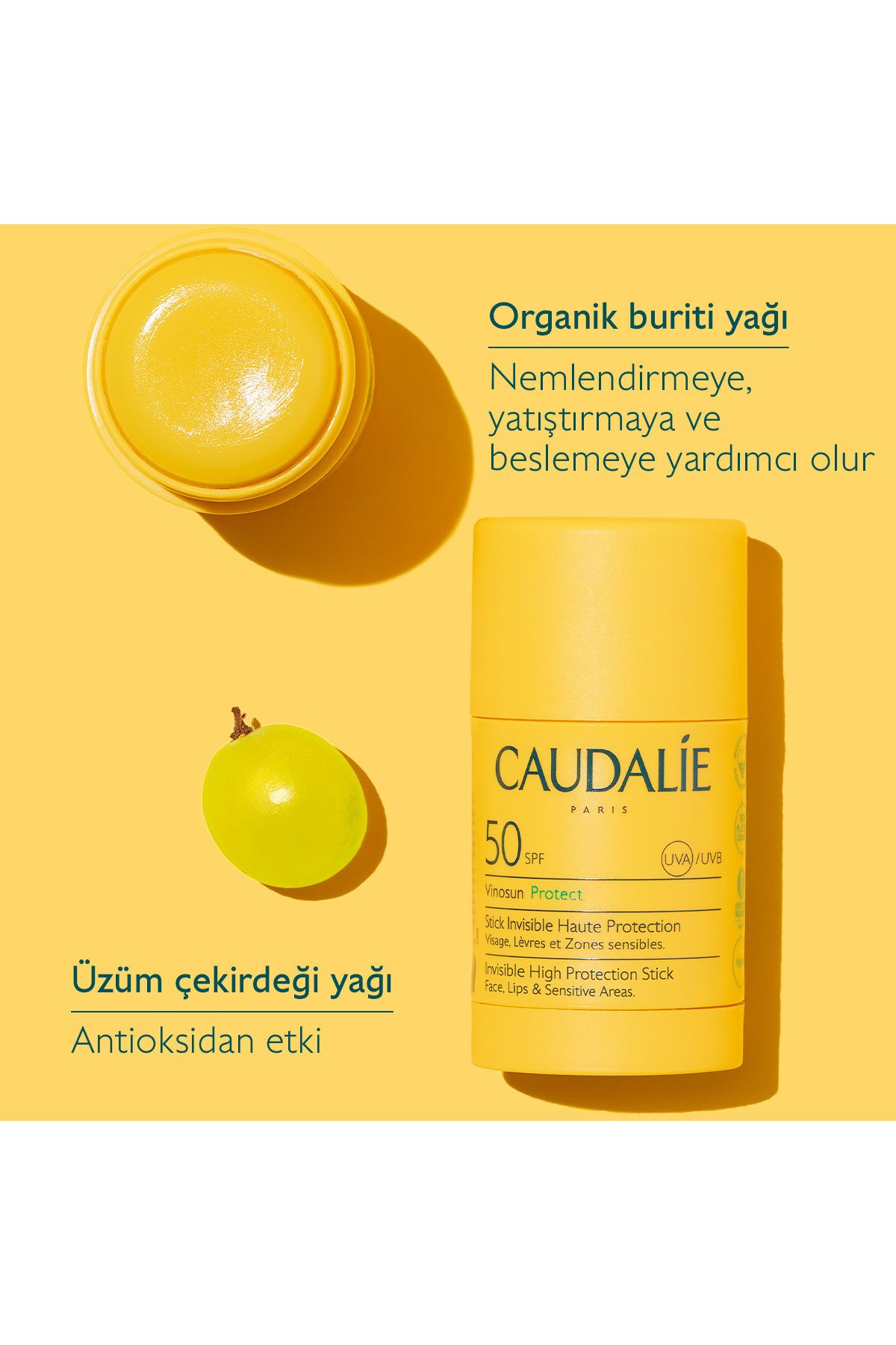 ضدآفتاب استیکی Spf +50 برند Caudalie - حجم 15 g