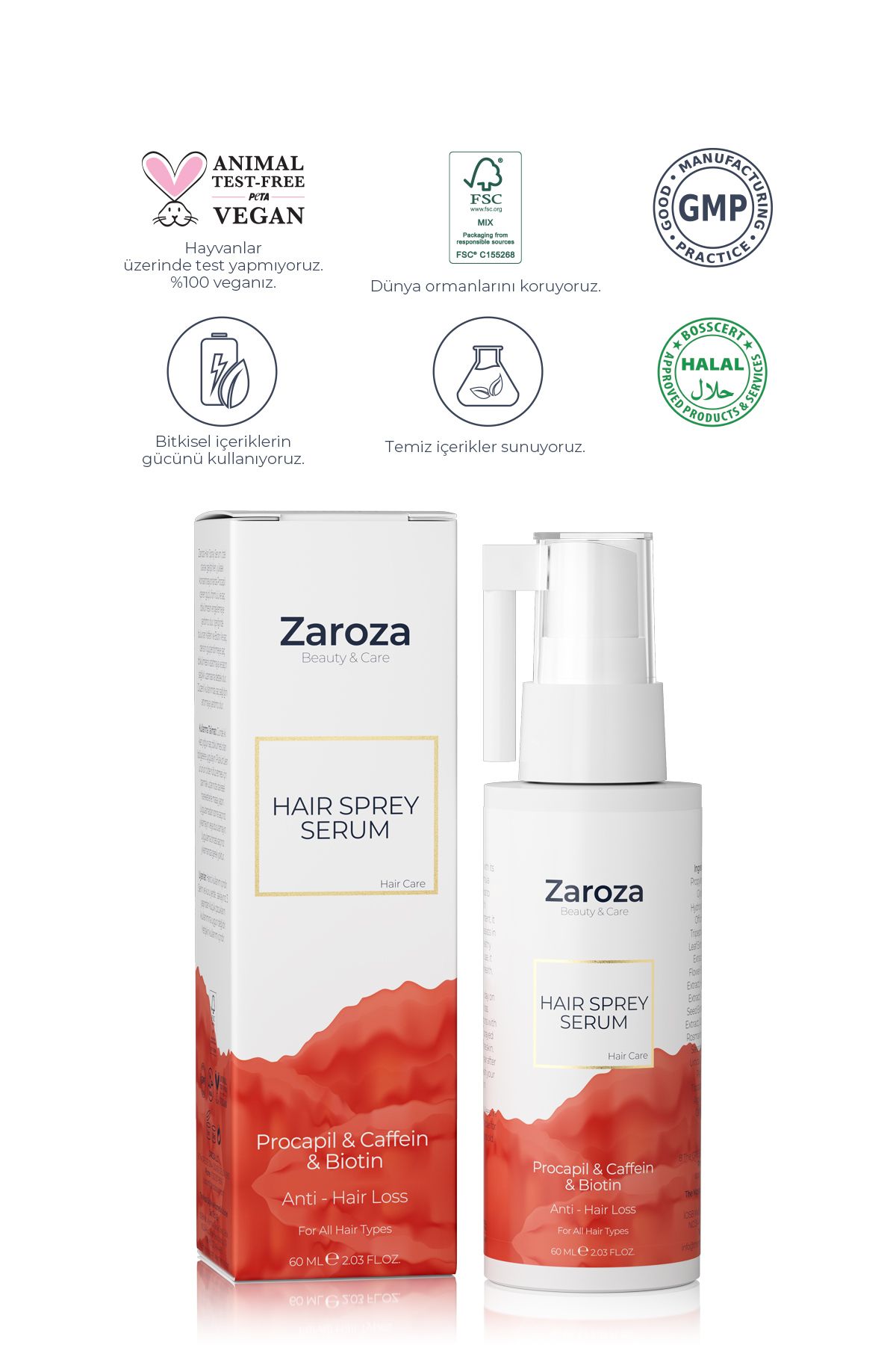 سرم ضد ریزش مو ZAROZA حجم 60 ml